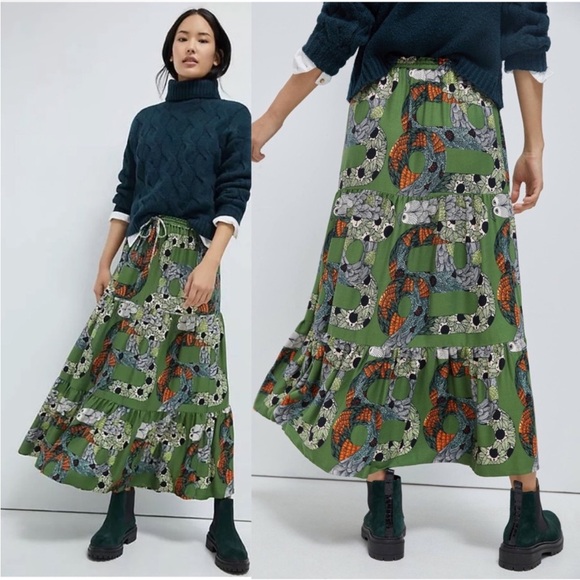 Anthropologie Dresses & Skirts - Anthropologie Cecilia Pettersson Bea Tiered Maxi Skirt medium art to wear boho